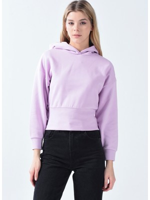 Lmtd Düz Kız Çocuk Pembe Sweatshirt Nlfnotalı Short Bru Sweat W. Hood