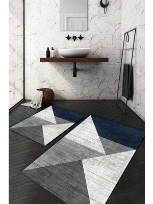 Napoli Home Dijital Baskılı Kaymaz Taban Yıkanabilir 2'li Klozet Takımı Banyo Paspası NDKZ-HT-926