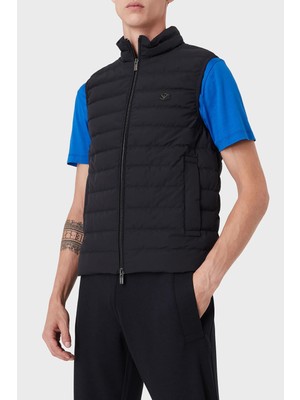 Emporio Armani Suya ve Soğuğa Karşı Dayanıklı Dik Yaka Slim Fit Şişme Erkek Yelek 8N1BQ1 1nlrz 0920