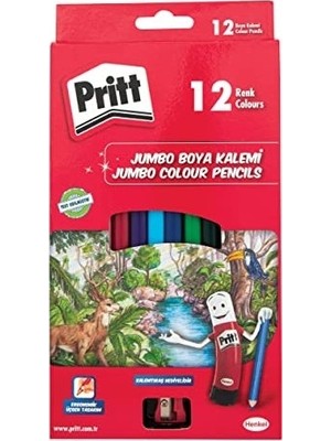 Pritt Kuruboya Kalemi 12 Renk Jumbo Üçgen