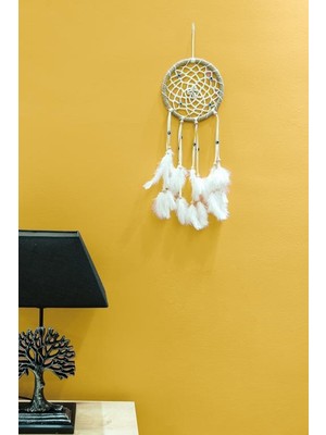 Hd Marketim Nazar Boncuklu Düş Kapanı Hand Made Dreamcatcher Kuş Tüyü Duvar Süsü Ev Dekor 13431