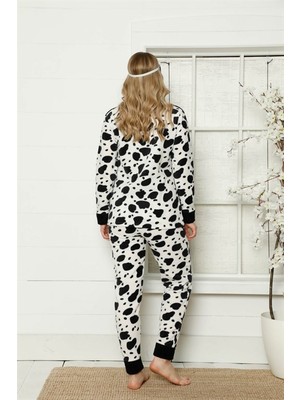 Hzr Welsoft Polar Kadın Manşetli Pijama Takımı 8415