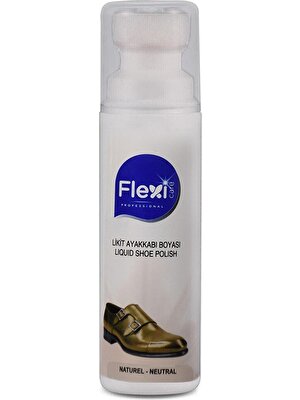 Flexi Care Naturel Spor Deri Likit Ayakkabı Boyası 75 ml + Naturel Deri Ayakkabı Bakım, Temizleme ve Parlatma Süngeri