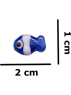 Beyoğlu Hediyelik Alev Sanatı Murano Camdan Çift Taraflı El Yapımı 3mm Delikli Balık