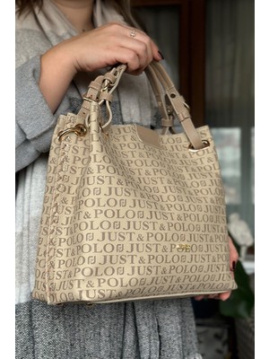Just Polo Kadın Örgülü 4 Bölmeli Omuz Çantası ve El Çantası GD92180