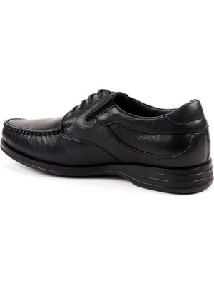 Forelli 35302 Soft Haiki Deri Comfort Erkek Ayakkabı Siyah