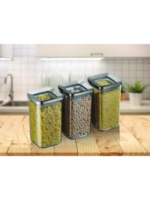 Vip Ahmet VP-371 Kare Saklama Kabı Füme 3*1200 ml
