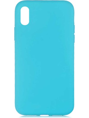 Voyo Apple iPhone Xs Max 6.5 Lansman Içi Kadife Silikon Kapak Pastel Renkler