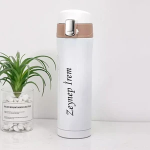 NRD Life Hediyelik Kişiye Özel İsim Baskılı 450 Ml Kilitli Çelik Termos