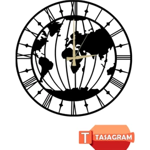 Dünya Saat Metal Duvar