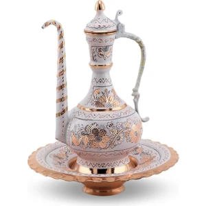 Gül Çiçek Royal Lüx Bakır ibrik 34 cm