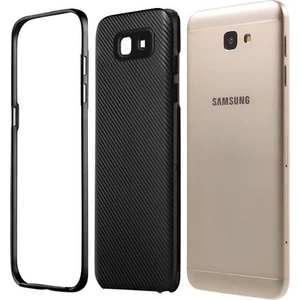 Fitcase Galaxy J5 Prime (G570) 2in1 Carbon Desen Arka Kapak Siyah