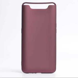 Samsung Galaxy A80 Kılıf Soft ve Pürüzsüz Yüzey Ipeksi Silikon Kapak Hopy