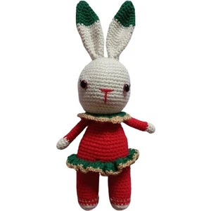 Oyuncak Park Yeni Yıl Miniş Tavşan Uyku Arkadaşı Amigurumi Organik Oyuncak