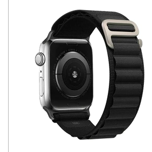 Apple Watch Uyumlu 42MM 44MM 45 mm 49M Kordon 1/2/3/4/5/6/se/7/8/ Watch Ultra Uyumlu Alpine Loop Kordon Siyah