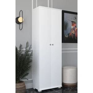The Violet 8 Raflı Çok Amaçlı Mutfak Banyo Dolabı - Beyaz/beyaz