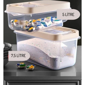 Reagan Tablet ve Deterjan Saklama Kutusu Set Krem