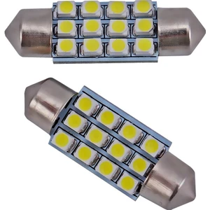 36MM Beyaz 12 Smd Sofit Oto LED Ampulü