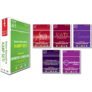 Rehber Matematik  ile Kamp Seti TYT AYT Geometri Fasikülleri Set 5 Kitap 2023