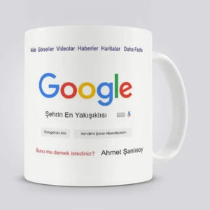 Art By Aslı Kişiye Özel Google Arama Tasarımlı Kupa Bardak