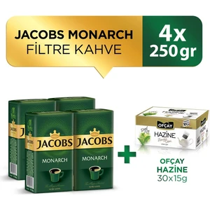 Monarch Filtre Kahve 250 gr x 4 Adet + Ofçay Hazine 30 x 15 gr