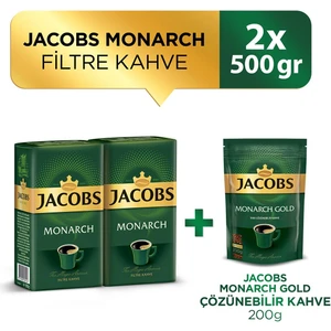 Monarch Filtre Kahve 500 gr x 2 Adet + Jacobs Monarch Filtre Kahve 200 gr