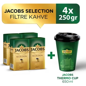 Selection Filtre Kahve 250 gr x 4 Adet + Jacobs Thermo Cup 650 ml