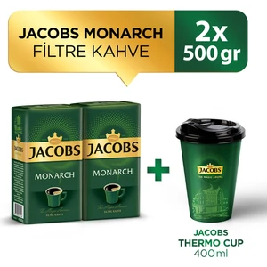 Monarch Filtre Kahve 500 gr x 2 Adet + Jacobs Thermo Cup 400 ml