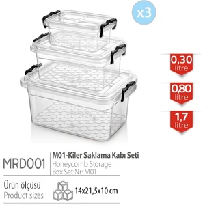 Kiler Saklama Kabı 3'lü Set