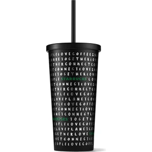 Starbucks® Paslanmaz Çelik Harfli Siyah Soğuk Içecek Bardağı 473 ml - 11139682