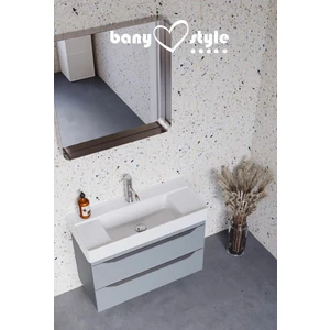Seramik Cerastyle Sharp 85 x 38 cm Etajer Uyumlu Lavabo