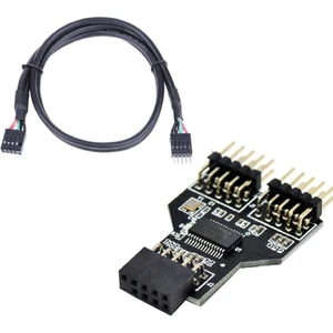 5089 9 Pin Anakart USB Rgb Bluetooth Başlık Uzatma Kablosu Çoklayıcı Çevirici
