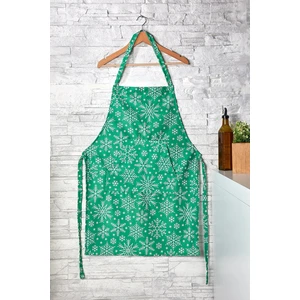 Yılbaşı Temalı 110 cm Cepli Mutfak Önlüğü Yeşil
