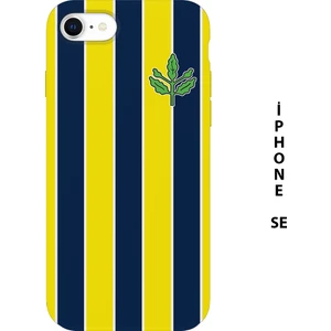 Asya Case Sarı Lacivert Çubuklu Baskılı Iphone Se Silikon Telefon Kılıfı Fenerbahçe