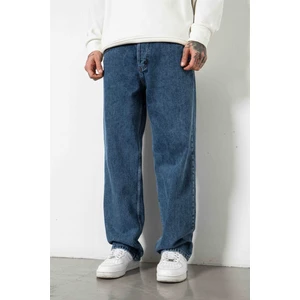 Machinist Clothing Baggy Relaxed Jean Efektli Pantolon Dark Blue
