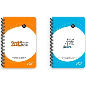 Hisli Şeyler 2023 13X19.5 Haftalık Ajanda (2 Li Set)