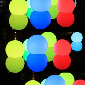 7 Renk Değiştiren LED Işıklı 80MM Pilli Gece Lambası - Dekoratif Küre - Parti Lambası