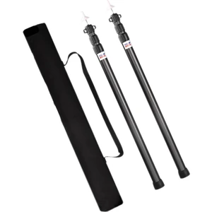 2pcs Alüminyum Kamp Muşamba Direkleri Teleskop Çadır Direği Ayarlanabilir 95-234CM Siyah (Yurt Dışından)