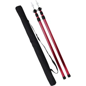 2pcs Alüminyum Kamp Muşamba Direkleri Teleskop Çadır Direği Ayarlanabilir 95-234CM Kırmızı (Yurt Dışından)