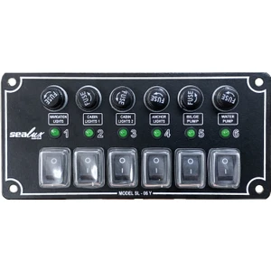 Switch Panel 6 Anahtarlı Yatay 12-24v Sigorta Paneli 80X170mm