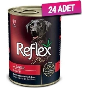 Reflex Plus 24 Adet -  Plus Kuzulu Yetişkin Köpek Konservesi 400 gr