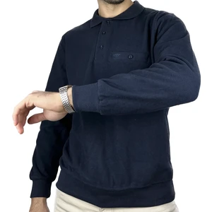 APT PRESTIGE Erkek Lacivert Polo Yaka Cepli Normal Kalıp Kazak