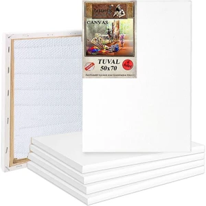 Tuval 50X70 Arkadan Zımbalı Astarlı 6 Adet Resim Tuvali 50*70 Öğrenci Tual Akrilik Boya Yağlı Boya Için Ideal