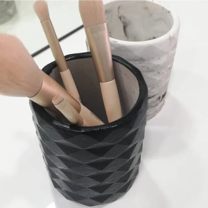 Mile Concept Masaüstü 2'li Mermer Desenli Turuncu Beton Kalemlik Seti