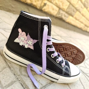 Mech Butik My Melody Baskılı Siyah Spor Ayakkabı Sneakers