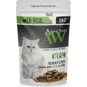 Animal World Dana Etli Hassas Sindirim Kedi Konserve Pouch 80 gr