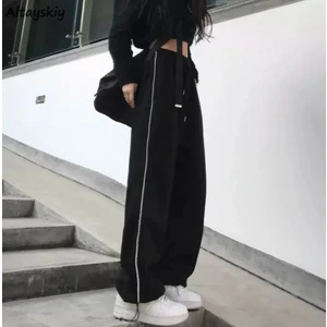 Harajuku Zip Detail Black Tracksuit