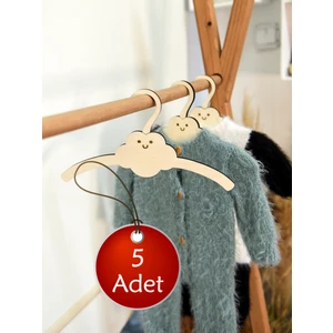 Eska Events Bulut Model Ahşap Bebek Askılığı 5'li Set