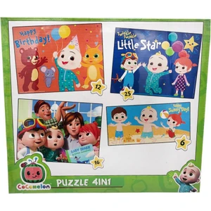 Laço Kids Cocomelon 4 In 1 Puzzle 3 Yaş Üstü Çocuklar Için Eğitici Yapboz