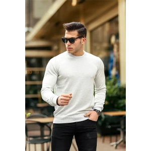 Reglan Kol Bisiklet Yaka Ince Kazak - Taş